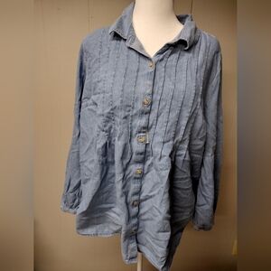 Terra Skye Denim Top Size 1X